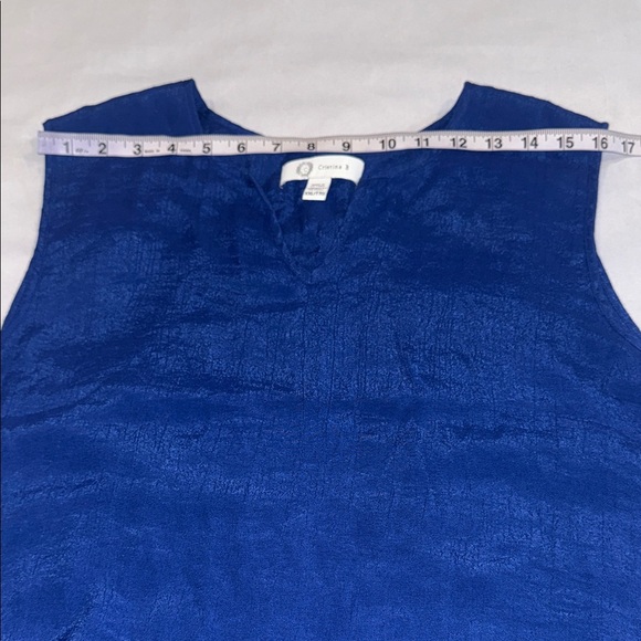Cristina B Top Blue Sleeveless Women's Size XXL - Picture 6 of 9
